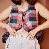 MIJAS bow tie linen blouse