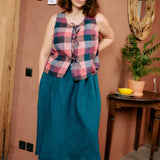 MIJAS bow tie linen blouse