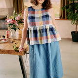 EZE linen peplum top