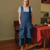 Full Cross Back Pinafore Linen Apron