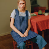 Full Cross Back Pinafore Linen Apron