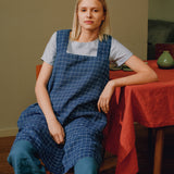 Full Cross Back Pinafore Linen Apron
