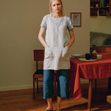 Midi Cross Back Linen Apron