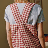 Full Cross Back Pinafore Linen Apron