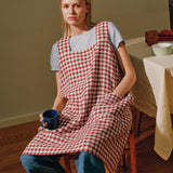 Full Cross Back Pinafore Linen Apron