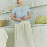 ARTIS tie-front linen skirt