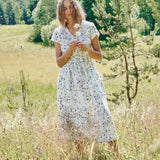 REINE waisted linen dress