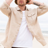 Men’s long sleeve linen shirt MONTREAL