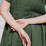 Midi MAMA-2 short sleeve linen dress - notperfectlinen