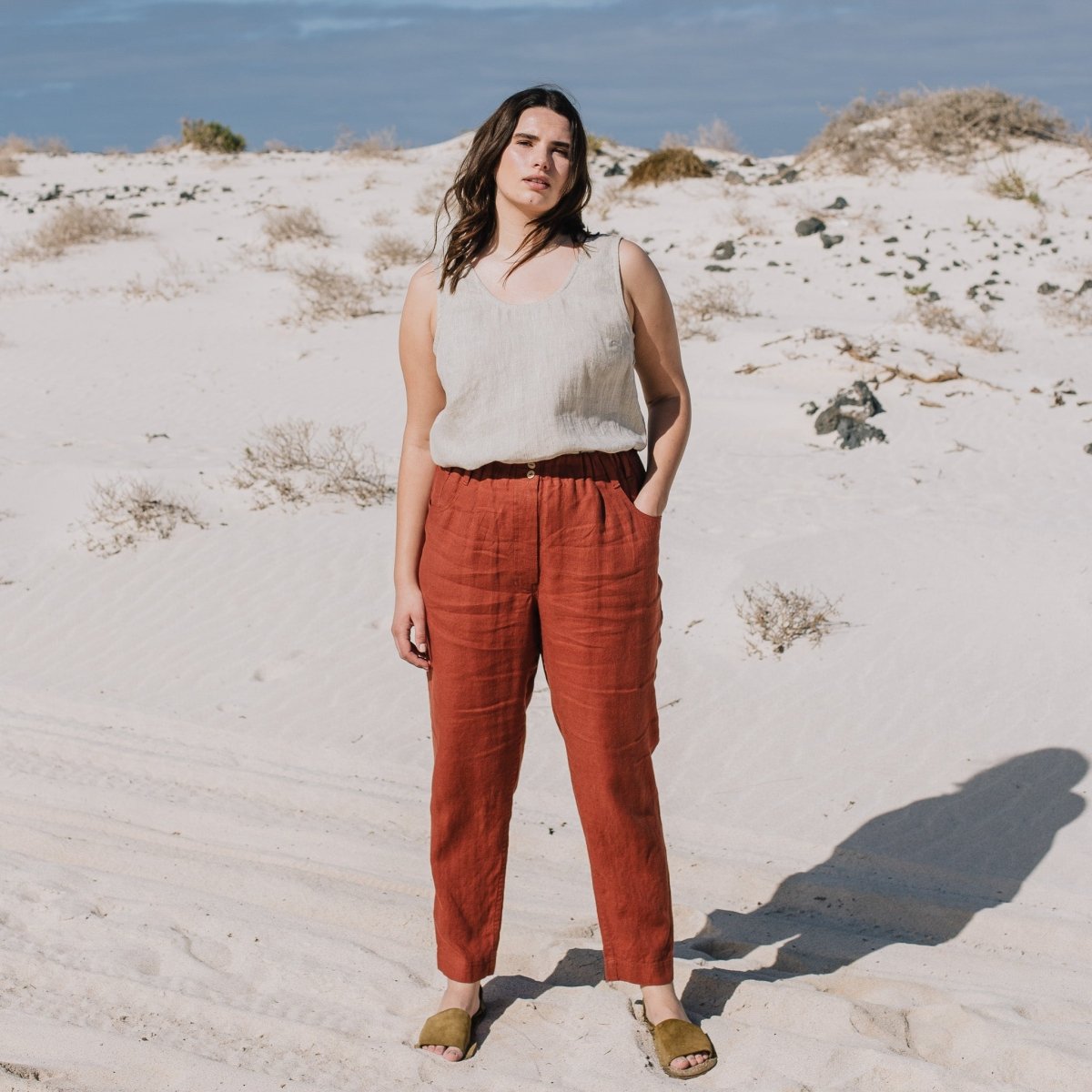 DOOLIN high-waisted linen pants - notPERFECTLINEN