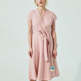 CANNES-2 wrap linen dress