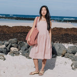 Midi SMOCK loose linen dress - notperfectlinen
