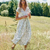 REINE waisted linen dress