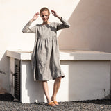 Maxi EMILIE loose linen dress - notperfectlinen