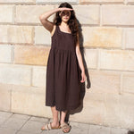 PARK trapeze neckline linen dress - notPERFECTLINEN