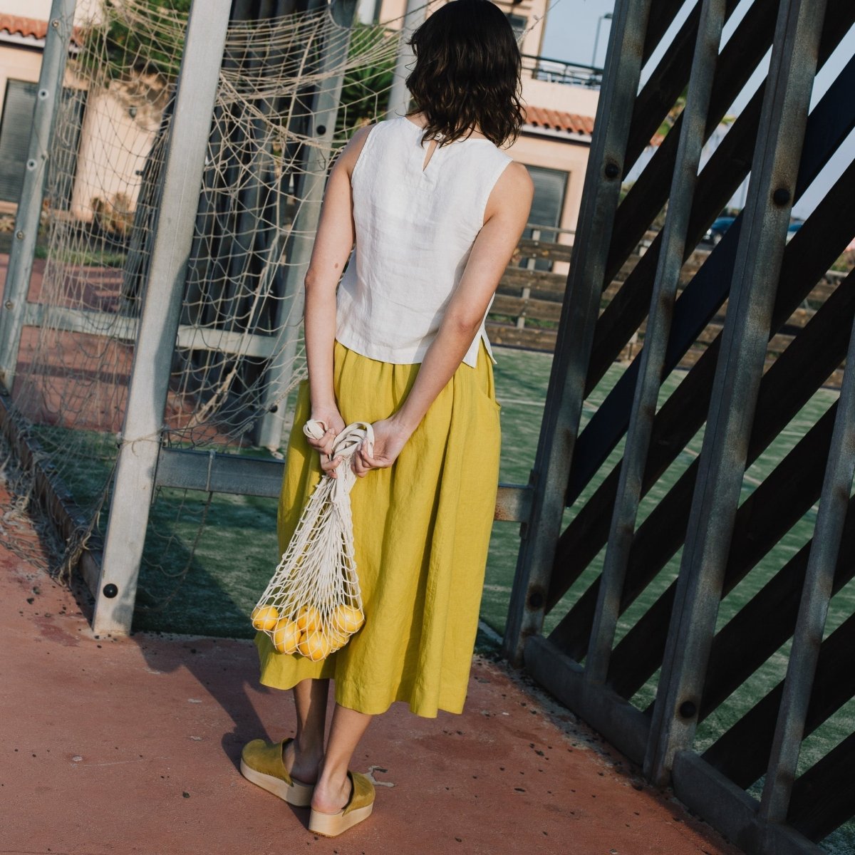 OIA gathered linen skirt - notPERFECTLINEN