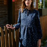 OCEANIA front tie linen dress