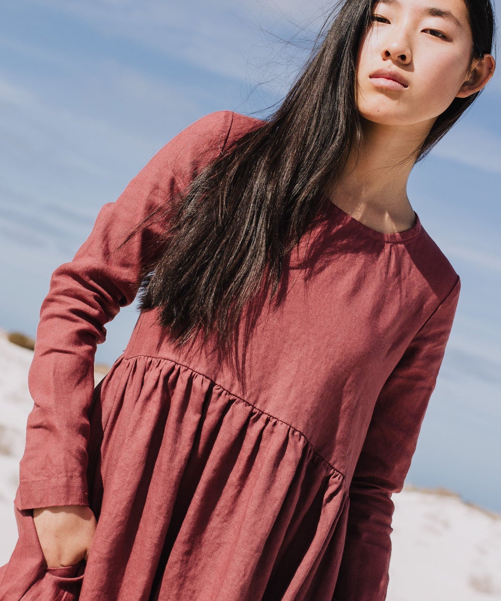 Maxi EMILIE loose linen dress - notperfectlinen