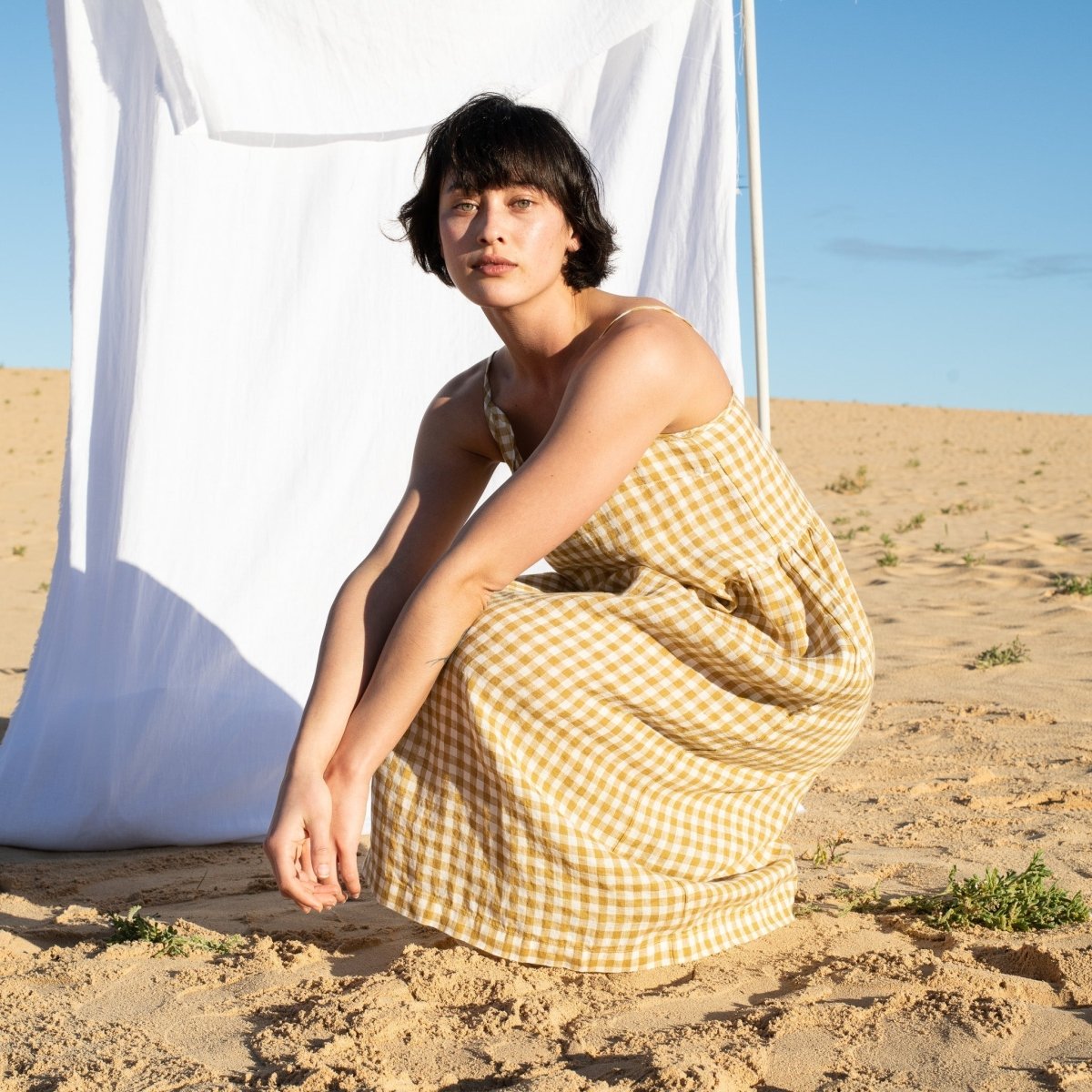 SARAH-2 light weight slip linen dress - notPERFECTLINEN