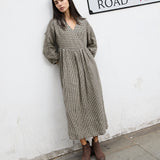 BIEL wrap-front linen dress