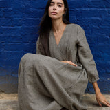 BIEL wrap-front linen dress