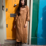 AMBERLEY ruffled linen dress