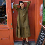NORCIA relaxed linen dress