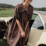 DOMME oversized linen dress