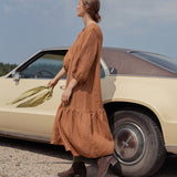 NORCIA relaxed linen dress