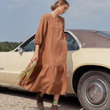 NORCIA relaxed linen dress