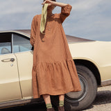 NORCIA relaxed linen dress
