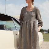 AMBERLEY ruffled linen dress