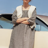 AMBERLEY ruffled linen dress