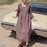 AMBERLEY ruffled linen dress
