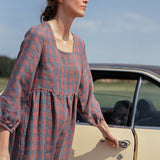 AMBERLEY ruffled linen dress