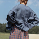 OCHRE oversized linen top