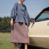 OCHRE oversized linen top