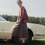 OCHRE-2 oversized linen top