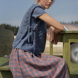 SION gathered linen skirt