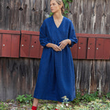 BIEL wrap-front linen dress