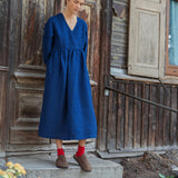 BIEL wrap-front linen dress