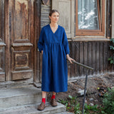 BIEL wrap-front linen dress