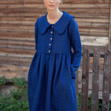 AURELIA collared linen dress