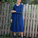 AURELIA collared linen dress
