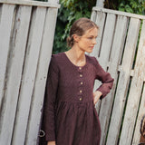 Long sleeve Maxi MAMA linen dress