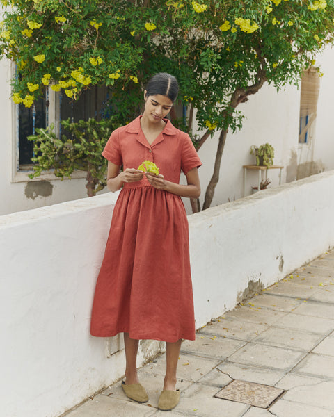 two piece linen dress MAPLE-2 Color:Dusty Navy Rack Assembly Instructions Rod Linen clothes dry quickly VelvetDress