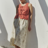 MIJAS bow tie linen blouse