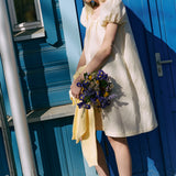 Mari puff sleeve mini linen dress