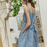 SELMA-2 button down slip linen dress