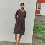Midi EMILIE loose linen dress